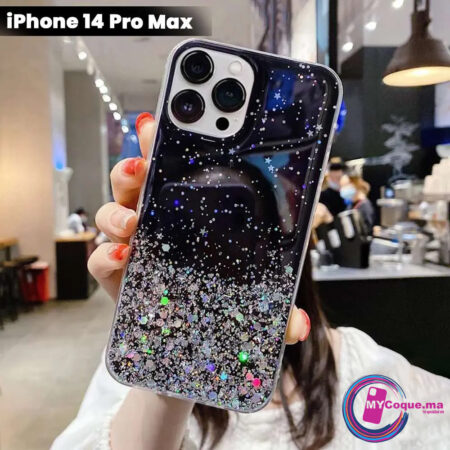 Pochette iPhone 14 Pro Max Scintillante & Brillante