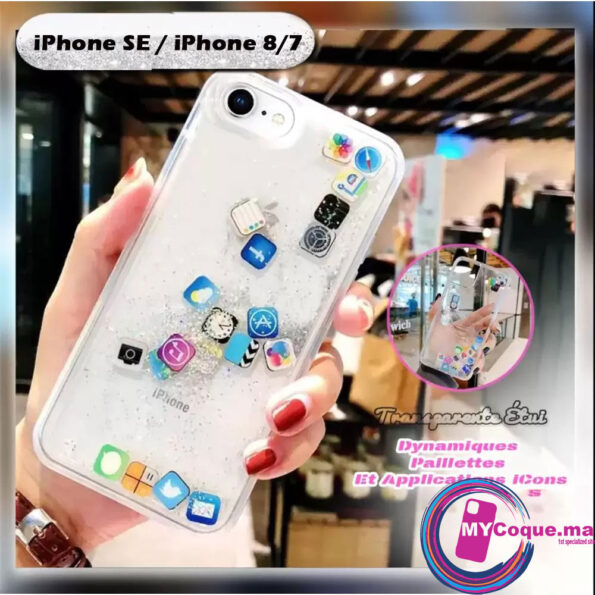 Coque iPhone 7 / 8 Normal Paillettes