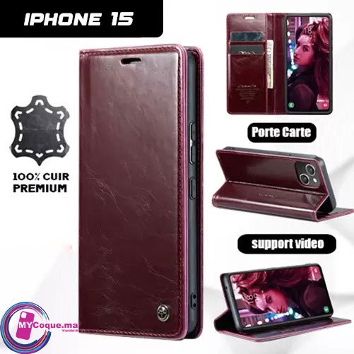 Etui iPhone 15 NORMAL Portefeuille