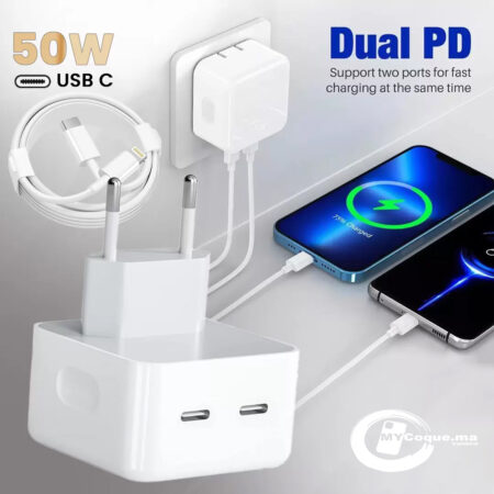 Chargeur PD 50W Double