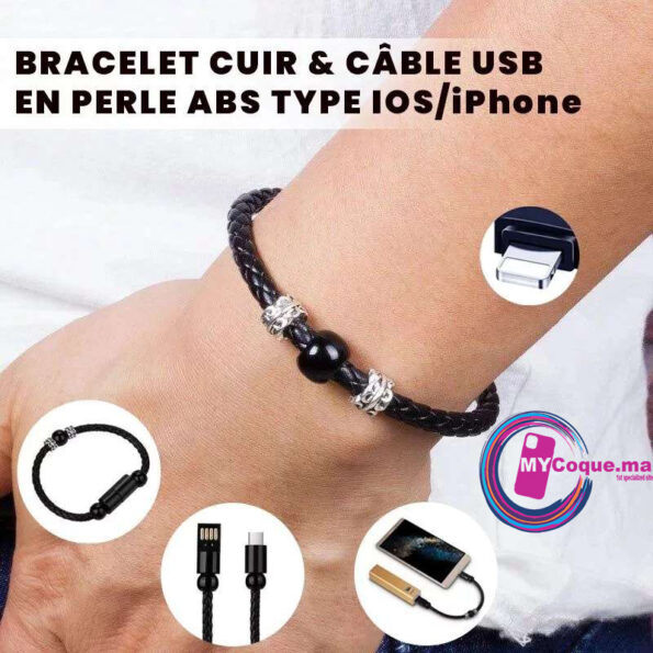 Bracelet Perle Câble USB