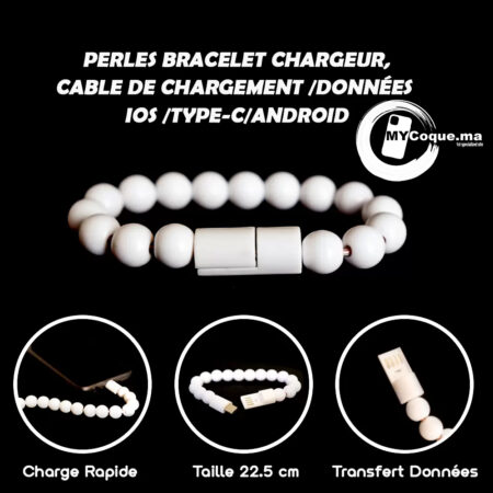 Bracelet Perle Câble USB