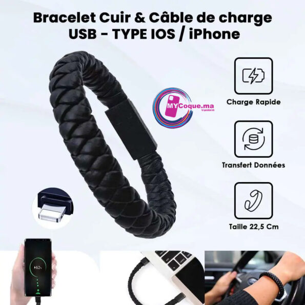 Bracelet Cuir chargeur Micro